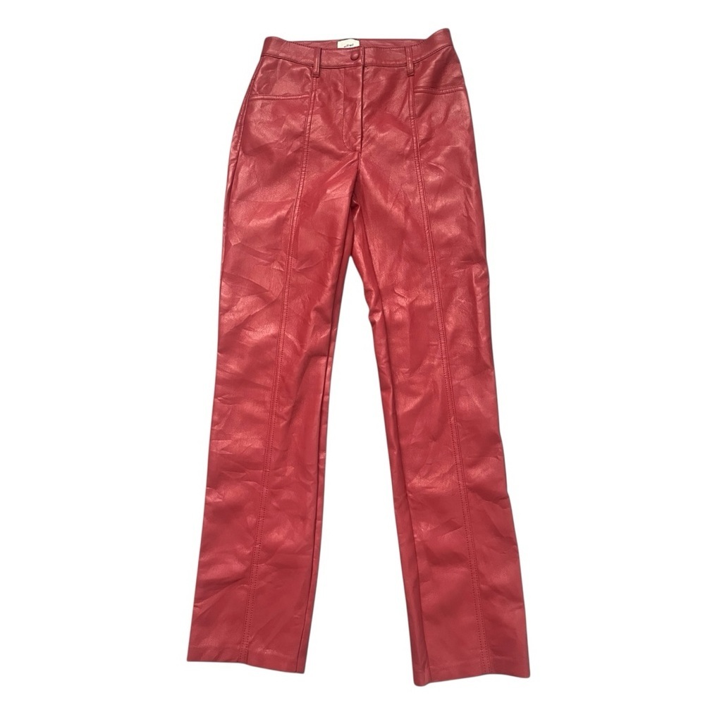 Wilfred Aritzia Rebel vegan faux leather high waisted straight leg pants - Picture 2 of 10